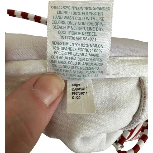 Kona Sol One Piece Striped Twist Swim Suit Size Medium - Picture 10 of 12